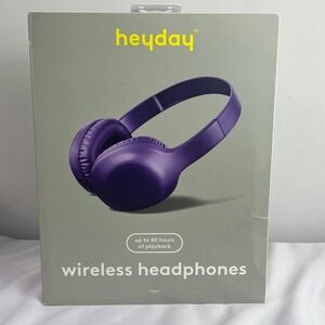 heyday Wireless Over-Ear Headphones Purple Bluetooth 5.4 40hr Playback